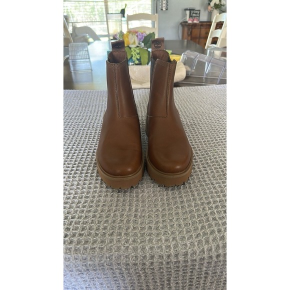 Timberland Women's Carnaby Cool Tan Chelsea Boots Size 9 - Picture 4 of 16